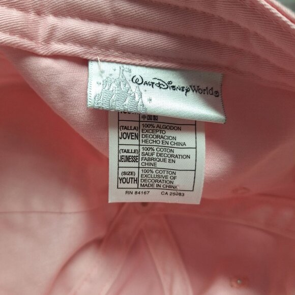 Walt Disney World Mickey Pink Hat Youth Adjustable Cap Girl Princess Vacation - Picture 5 of 6